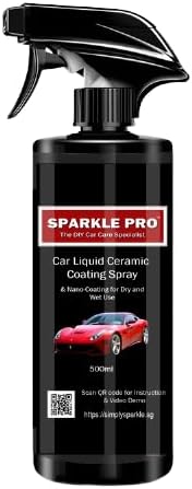 SiO2 Ceramic Coating Spray + High Gloss Car Wax (16 Fl Oz) Protection and Shine (500ml)