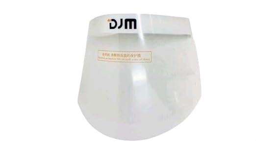 PRIME GUARD (12 PACK) DJM Protective Disposable Adjustable Hazmat PPE Face Shield, 14"x 10" Protective Clear Visor