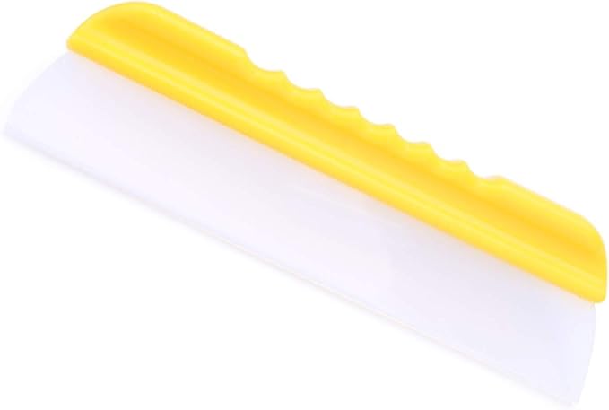 Forgrace 12 Inch Flexible Silicone Squeegee T-Bar Water Blade for Car or Home Glass Yellow Handle