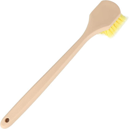 Mr. Detroit - 20" Long Handle Wash Brush w/Heavy Duty Scrub Brush with Non-Slip Long Handle for All Wheels Tire, Like Automobile, Motorcycle, Bicycle and Ship