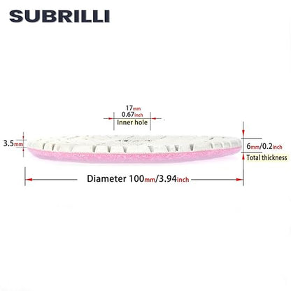 3 Step Diamond Polishing Pads 3-Pcs Step 3 Abrasive Disc for Granite Quartz Marble Concrete Terrazzo