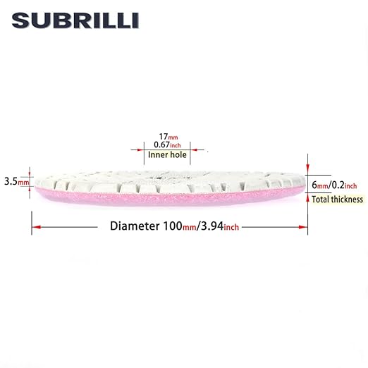 3 Step Diamond Polishing Pads 9-Pcs Step 3 Abrasive Disc for Granite Quartz Marble Concrete Terrazzo