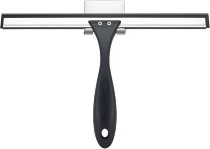 AmazerBath Squeegee for Shower Glass Door, Shower Squeegee for Glass Doors - All-Purpose Squeegee with Hook for Shower Doors, Windows, Mirrors, Tiles and Car Glass, 10 Inches