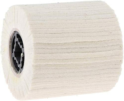 Wool Felt Wire Drawing Wheel Buffer Wheel Buffing Drum Mirror Burnishing Polishing Brush for Rust/Dust Removal,Jewelry/Glass (100X100MM)