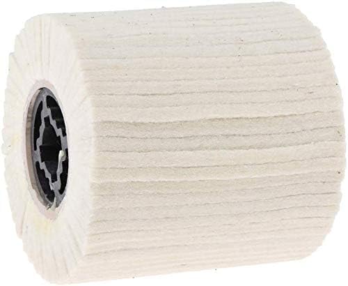 Wool Felt Wire Drawing Wheel Buffer Wheel Buffing Drum Mirror Burnishing Polishing Brush for Rust/Dust Removal,Jewelry/Glass (100X100MM)