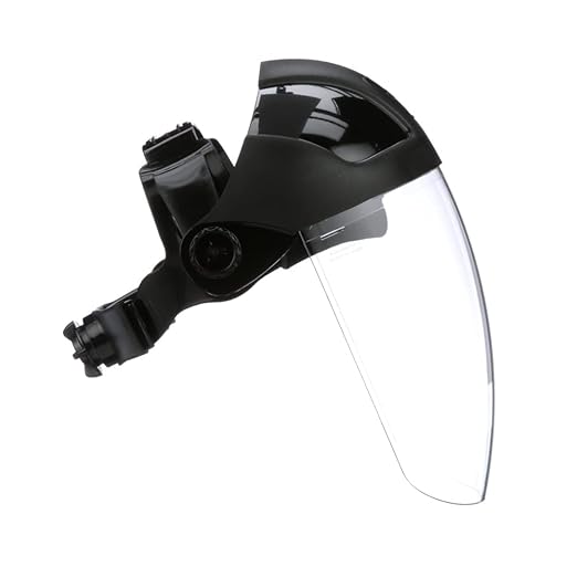 Sellstrom DP4 Face Shield - Lightweight Mask with High Impact Crown & Ratchet Headgear for Work, Grinding, Cutting - ANSI Z87.1 - Anti Fog Polycarbonate Window