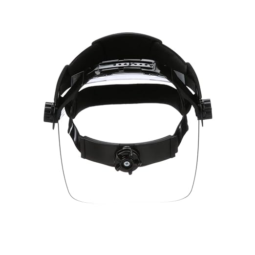 Sellstrom DP4 Face Shield - Lightweight Mask with High Impact Crown & Ratchet Headgear for Work, Grinding, Cutting - ANSI Z87.1 - Anti Fog Polycarbonate Window