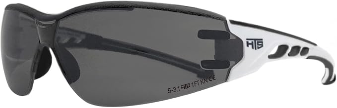 HTS HUNTERSKY Super Flexible Lightweight Anti Fog Wrap-Around U6 Clear Shooting Safety Glasses with ANSI Z87.1 Scratch Resist