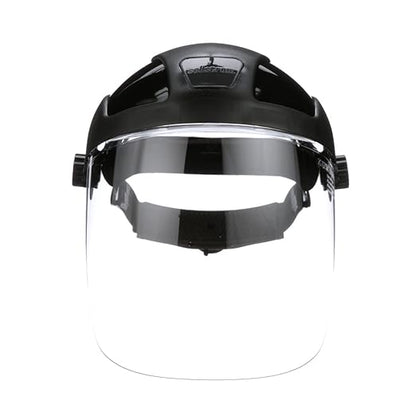 Sellstrom DP4 Face Shield - Lightweight Mask with High Impact Crown & Ratchet Headgear for Work, Grinding, Cutting - ANSI Z87.1 - Anti Fog Polycarbonate Window