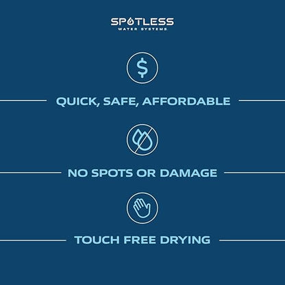 Spotless Water Systems - DI-120B, W/Integrated Bypass | Simple Window, Solar Panel, RV & Car Wash System, Works for All Vehicles, Motorcycles, Bikes, Boats, Planes, Yachts, Towel Drying Eliminated