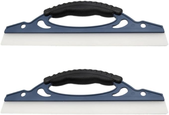 2Pcs Silicone Car Water Blade Dryer Squeegee Window Glass Scraper Cleaner Tool -(Plastic & Silicone) 901-81508