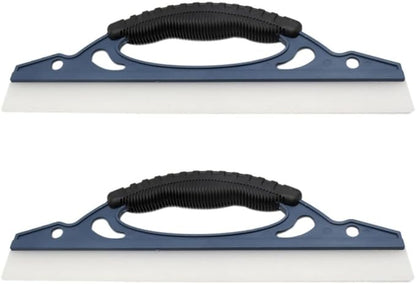 2Pcs Silicone Car Water Blade Dryer Squeegee Window Glass Scraper Cleaner Tool -(Plastic & Silicone) 901-81508