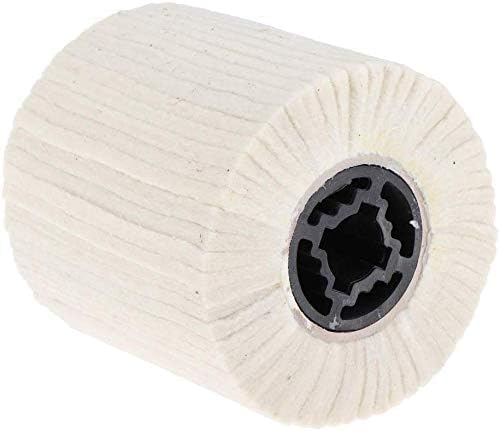 Wool Felt Wire Drawing Wheel Buffer Wheel Buffing Drum Mirror Burnishing Polishing Brush for Rust/Dust Removal,Jewelry/Glass (100X100MM)