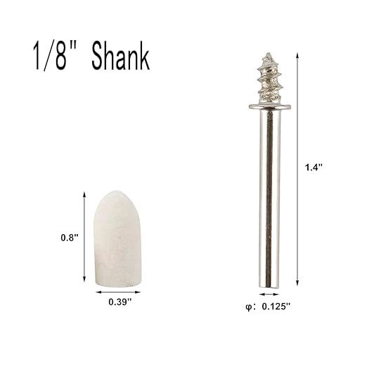 Luo ke 20 Pcs Wool Polishing bits - 2 Screw Mandrel 1/8'' Shank Felt Polishing Tips fits Dremel Rotary Tools (Size: 10mm)
