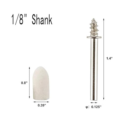 Luo ke 20 Pcs Wool Polishing bits - 2 Screw Mandrel 1/8'' Shank Felt Polishing Tips fits Dremel Rotary Tools (Size: 10mm)