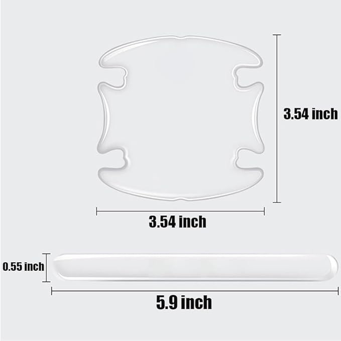 8 Pcs Car Door Handle Protector Sticker, Universal Car Door Handle Protectors for Vehicles Anti-Scratches Guard Stickers Auto Door Handle Protective Film (Transparent)