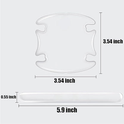 8 Pcs Car Door Handle Protector Sticker, Universal Car Door Handle Protectors for Vehicles Anti-Scratches Guard Stickers Auto Door Handle Protective Film (Transparent)