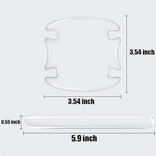 8 Pcs Car Door Handle Protector Sticker, Universal Car Door Handle Protectors for Vehicles Anti-Scratches Guard Stickers Auto Door Handle Protective Film (Transparent)