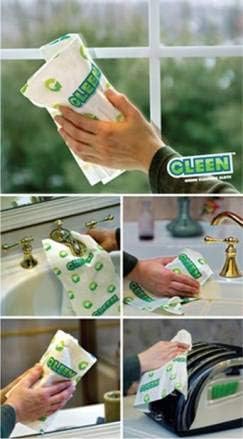 GLEEN Green Cleaning Cloth 10 Piece Package