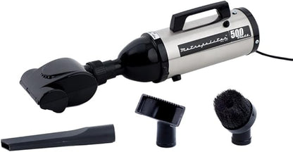 METROVAC Evolution Hand Vacuum - 120V, 504W, Powerful, Lightweight, Dry Pickup for Easy Cleanups in Home, Office, Car - Satin Nickel/Black Finish