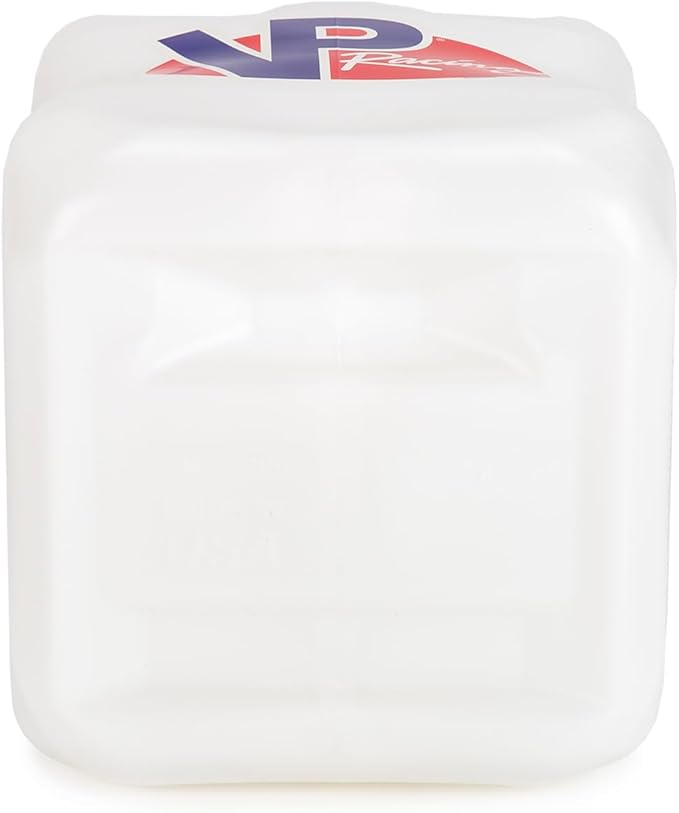 VP Racing 3522-CA, 5.5-Gallon Square Motorsport Jug White (3 Pack) w/ 14" Deluxe Hose (3 Pack) Close-Trimmed Cap and Neck for Tight Seal