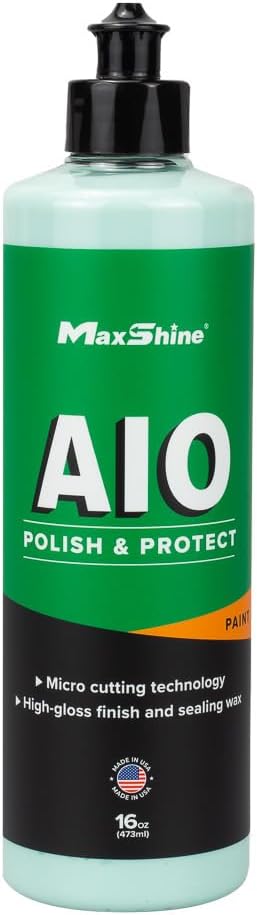 Maxshine 2 Pieces Professional Mini Cordless Polisher with AIO Compound Kit (M0312 V2) - Lightweight (1.93 lbs), 6-Speed, DA/Rotary Polisher - Auto Detailing Tool for Paint Protection & Swirl Removal