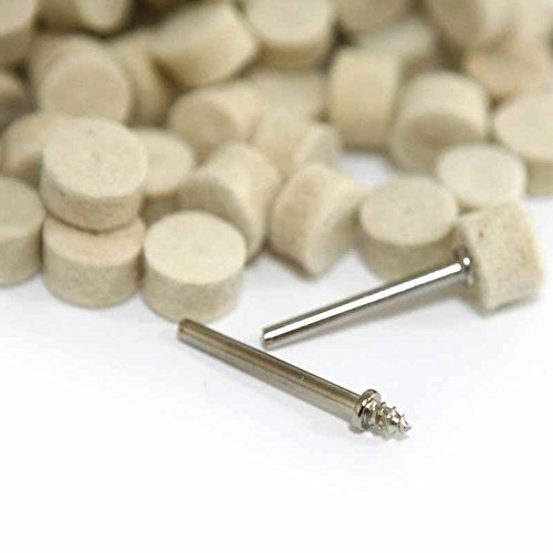 Drilax 100-Piece 1/2" Polishing & Buffing Wheel Kit with 2 Mandrels – Heavy-Duty Wheels 50% Thicker for Superior Durability – Compatible with Dremel Polishing Bits, Buffing Wheels & Jewelry Detailing