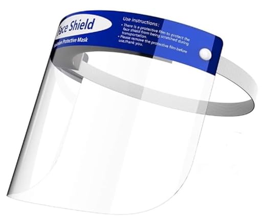 Clearview 10 pk Face Shield Reusable Washable Protective Cover Clear Mask Anti-Splash Anti-Fog Anti-Dust Soft All Day Comfort (10)