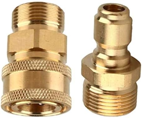 Pressure Washer Adapter Set,M22-15mm Male Thread Fitting, 3/8" Quick Connect kit,5000 PSI