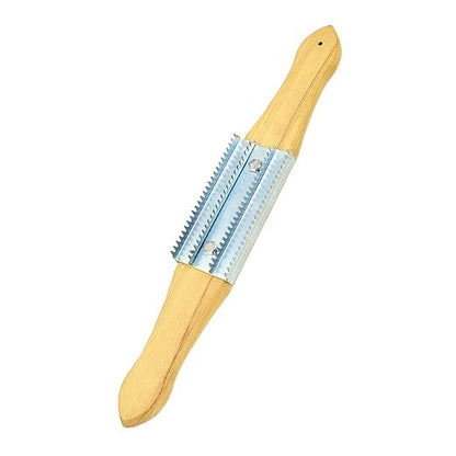 FANXIANG Buffing Rake, 15in Metal with Wooden Handle, Removes Residual Compounds & Metal from Buffing Wheel, 1 Pack