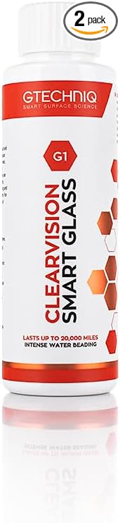 Gtechniq - G1 ClearVision Smart Glass - Improve Wet Weather Visibility; Durable Hydrophobic Coating; Chemically Bonds to Glass; Lasts 1 to 2 Years; More Easily Remove Contaminates (100 milliliters)