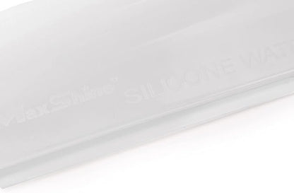 Maxshine Universal Silicone Water Blade for Car Drying – Red – Soft Flexible Silicone Squeegee for Quick Water Removal – Safe for Paint, Glass & Windows – Auto Detailing Tool - Transparent