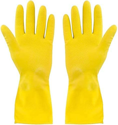SteadMax 3/6 Pairs Cleaning Gloves, Reusable Natural Rubber Dish Gloves, Non-Slip Gloves for Kitchen and Household
