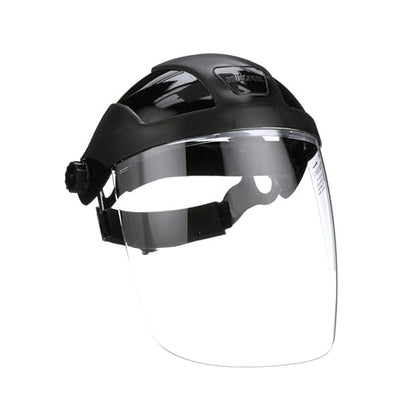 Sellstrom DP4 Face Shield - Lightweight Mask with High Impact Crown & Ratchet Headgear for Work, Grinding, Cutting - ANSI Z87.1 - Anti Fog Polycarbonate Window
