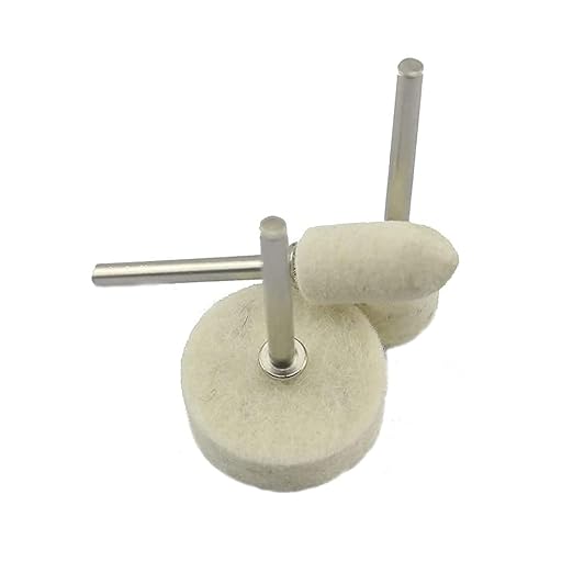 Luo ke 75 Pcs Assorted Wool Polishing Kits, 1/8 Inch Shank Compressed Wool Felt Abrasive Polishing Bits Buffing Wheel for Dremel Rotary Tools