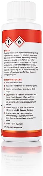 Gtechniq - G1 ClearVision Smart Glass - Improve Wet Weather Visibility; Durable Hydrophobic Coating; Chemically Bonds to Glass; Lasts 1 to 2 Years; More Easily Remove Contaminates (15 milliliters)