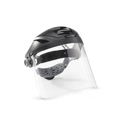Jackson Safety F4XP Premium Face Shield with Wraparound Window and 370 Speed Dial Headgear, Lightweight, ANSI Z87.1 + High Impact - for Work, Grinding, Cutting