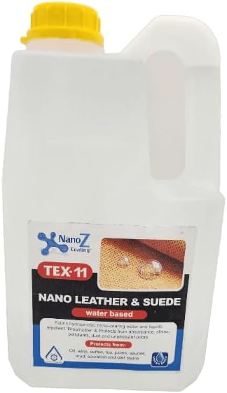 Nano Leather and Suede Hydrophobic Spray, Water and Stain Repellent, Waterproofing for Boots, Car Seats, Furniture, Jackets, Shoes, Bags and More (67.63 fl.oz)