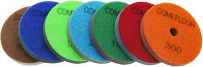 Sponge Fiber Polishing Pads for Marble Granite Stone Cleaning Buffing Wheel 4 Inch 7 PCS Set