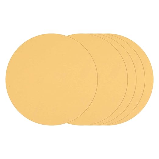 Kozelo 25 Pcs Sanding Discs 8 Inch 220 Grit Hook and Loop Random Orbital Sandpapers Suitable for Drywall Sander Wood Metal Furniture, Yellow
