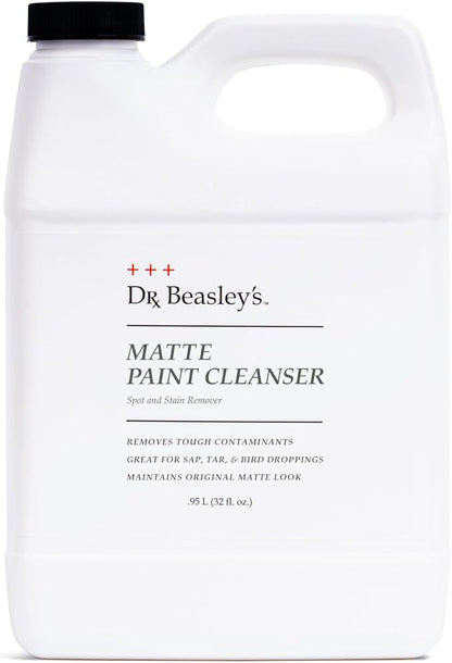 Dr. Beasley's Matte Paint Cleanser - Easily Removes Grease & Heavy Dirt, Droppings, Tree Sap from Autos. Safe On All Matte Surfaces, Preserves The Look for Satin & Glossy Paint, 32 oz