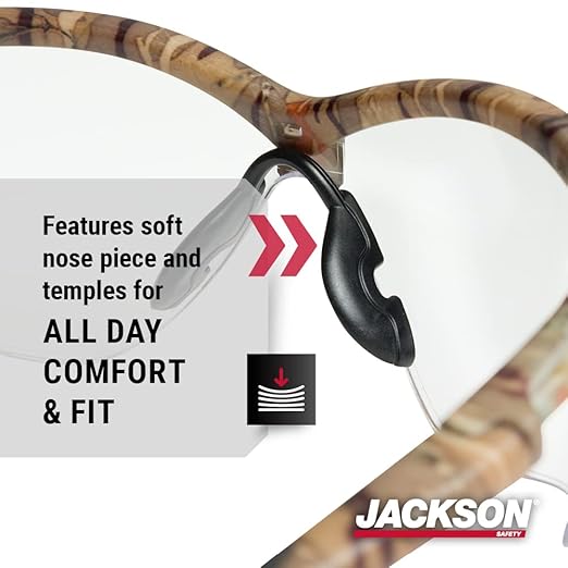 Jackson Safety SG Safety Glasses – Eye Protection for Men and Women – ANSI Z87.1 (Pack of 12)
