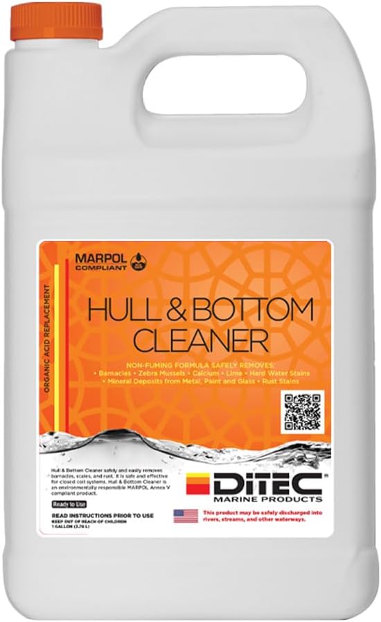 Marine Hull & Bottom Cleaner - 1 Gallon | Easy-to-Use Cleaning for Removing Barnacles, Scale, Rust on Boat