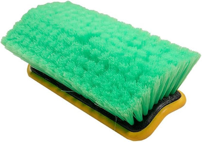 Mytee Products 10" Bi-Level Car Wash Brush and 4' to 8' Extendable Handle w/Soft Bristles Suitable for Auto RV Truck Boat Camper Exterior Washing Cleaning, Green