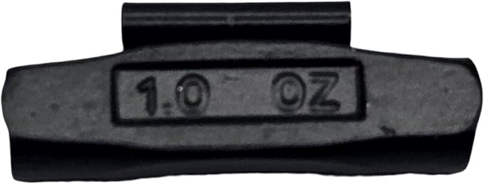 C-HORSE 100Pcs P Series Clip on Wheel Weights Black Coated Assortment for Hammer Type Rim Balancers, 0.25oz, 0.50oz, 0.75oz, 1.0oz, 25pcs for Each Size Fit for Steel Wheel (P Style, 0.25-1)
