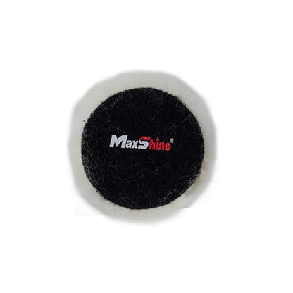 Maxshine 3" Universal Wool Buffing Polishing Pad – 100% Natural Wool with Hook & Loop – Professional Pad for Paint Correction & Oxidation Removal – Compatible with DA & Rotary Polishers