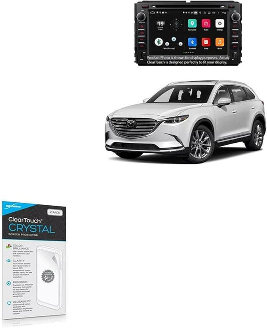 BoxWave Screen Protector Compatible with Mazda 2020 CX-9 (7 in) - ClearTouch Crystal (2-Pack), HD Film Skin - Shields from Scratches