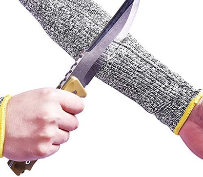 CAWANFLY Protective Arm Sleeves, Cut Heat Resistant Arm Protectors Anti Abrasion Safety Armband for Garden Kitchen Work 1 Pair (Gray)