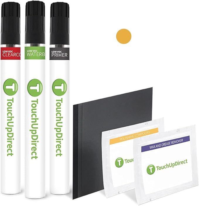 TouchUpDirect PN4U/JFSEWHA Luxe Yellow Compatible with Ford Exact Match Touch Up Paint Brush - Platinum Kit