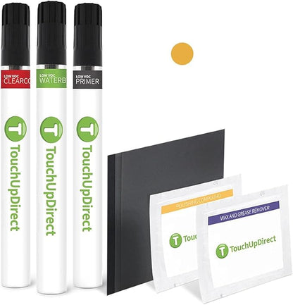 TouchUpDirect PN4U/JFSEWHA Luxe Yellow Compatible with Ford Exact Match Touch Up Paint Brush - Platinum Kit